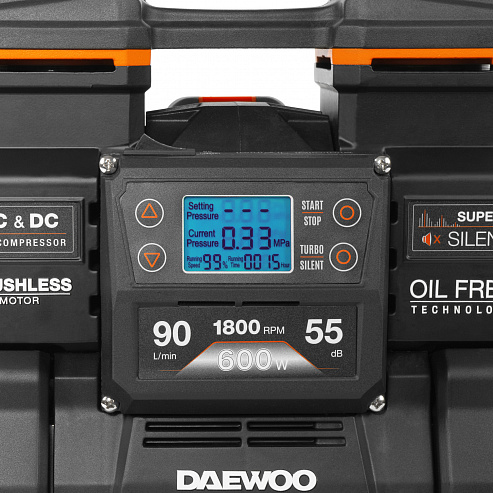 Компрессор аккумуляторный 21В / 220В DAEWOO DAC 90S Li_3